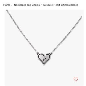 James Avery “P” Heart Necklace